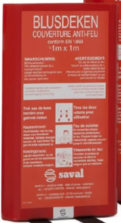 BRANDDEKEN 100X100CM NL/FR RODE BOX